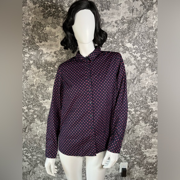 Navy Floral Print Blouse - Picture 2 of 8